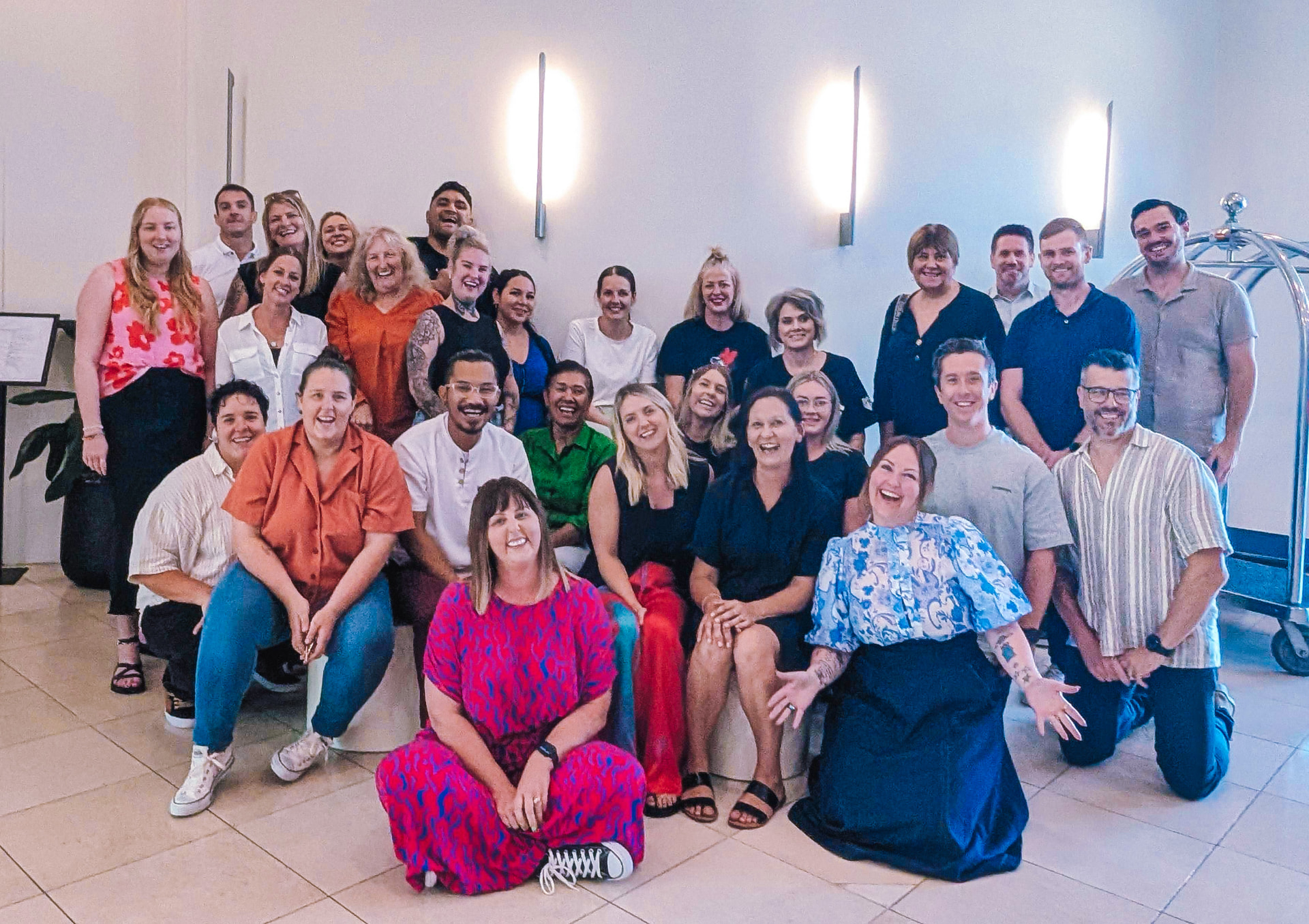 A full conference group after a leadership workshop